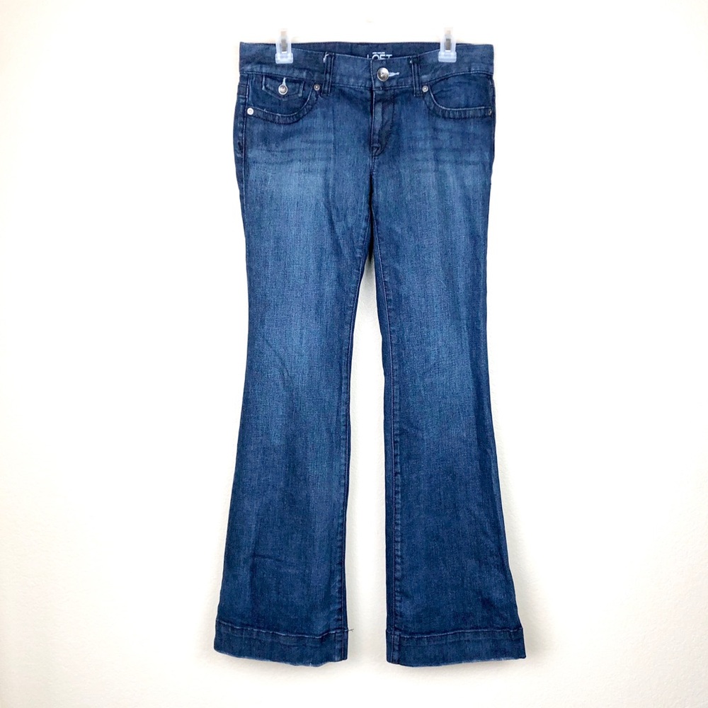 Ann Taylor LOFT Modern Flare Blue Denim Jeans